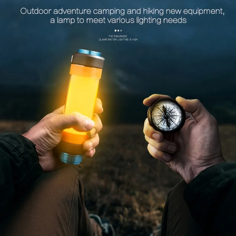 

IP68 LED Camping Lantern with Magnet Tent Light USB Charging Outdoor Emergency Power Light 6 Modes Flashlight Mosquito Repellent