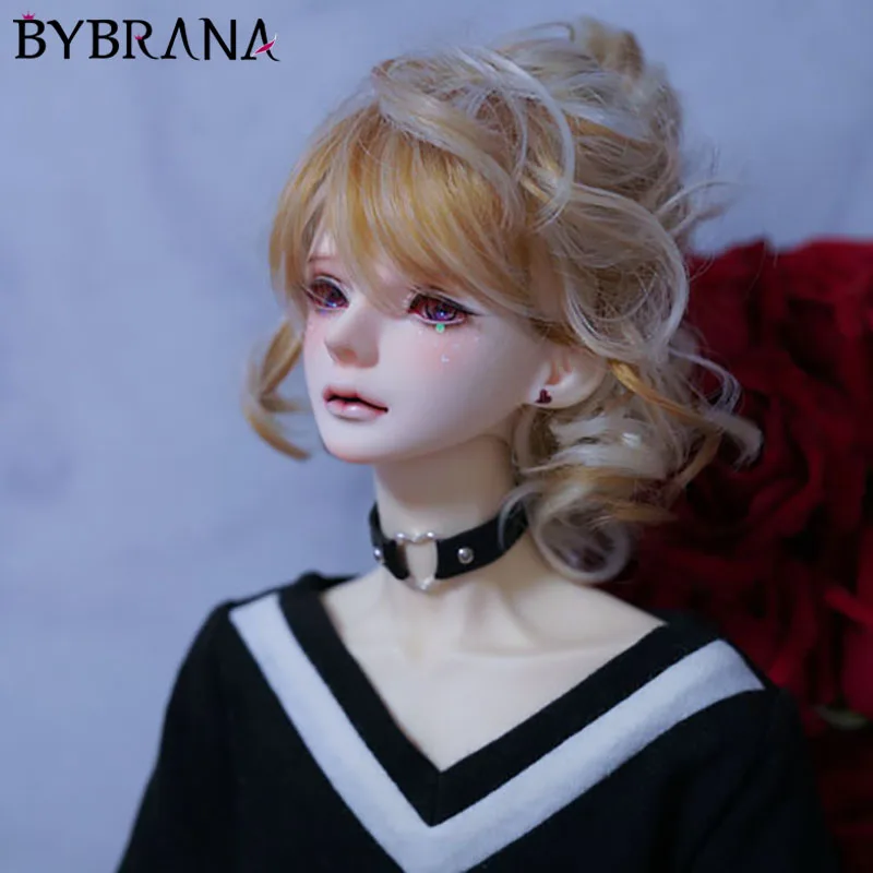 Bybrana Bjd кукла льняная Белое золото короткие вьющиеся волосы высокая температура волокна подходит для 1/3 Размер куклы благородный индивидуальный продукт