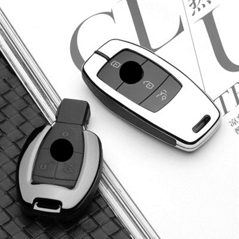 Автомобильный чехол для ключей Mercedes для Benz W203 W210 W211 W124 W202 W204 W212 W176 AMG аксессуары брелок