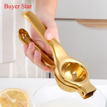 

Kitchen Tools Lemon Squeezer Stainless Steel Orange Juicer Fruit Juice Reamers Fast Handle Press Multifunctional Tool