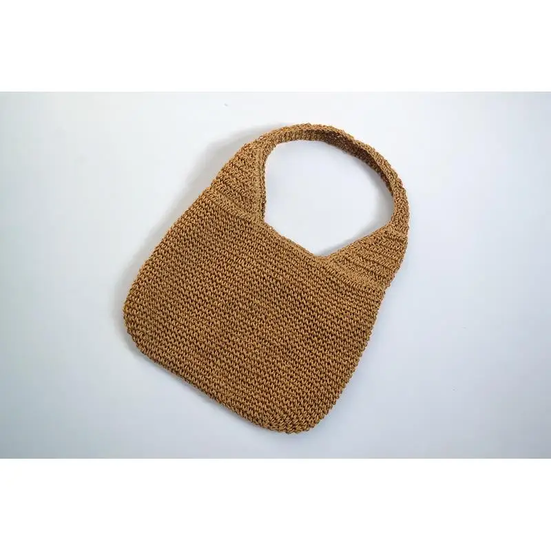 40x32CM New  Female Summer Simple Straw Bag Shoulder Bag Crochet Bag Beach Bag a6225