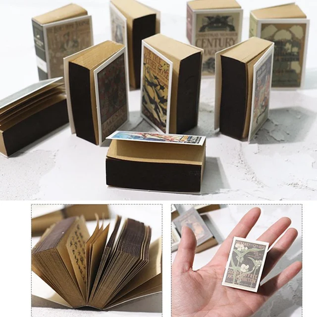 NUSITOU 4 Pièces Livre De Maison De Poupée Livre Miniature Livres De Maison  De Poupée Miniatures Livres Miniatures Anciens Livres De Bibliothèque