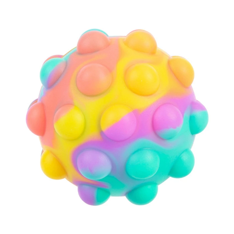 squishy ball with net 3D Silicone Fidget Sensory Ball Push It Bubbles Stress Relief Pressure Relieving Toys Round Ball Fingertip Decompression Toy mochi's fidget toys