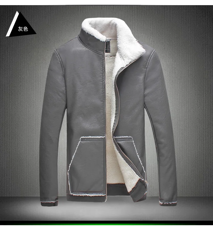 Мужская куртка, AliExpress, Мужская одежда, английское кожаное пальто, высокое качество, стоячий воротник, повседневное, приталенное, кожаное пальто