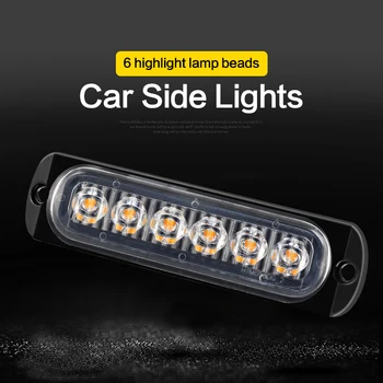 

Truck Side Light Ultra Thin LED Lamp Bead Low Power No Noise Consumption Bulb Car Accessories Decorative Lamps 6 LED