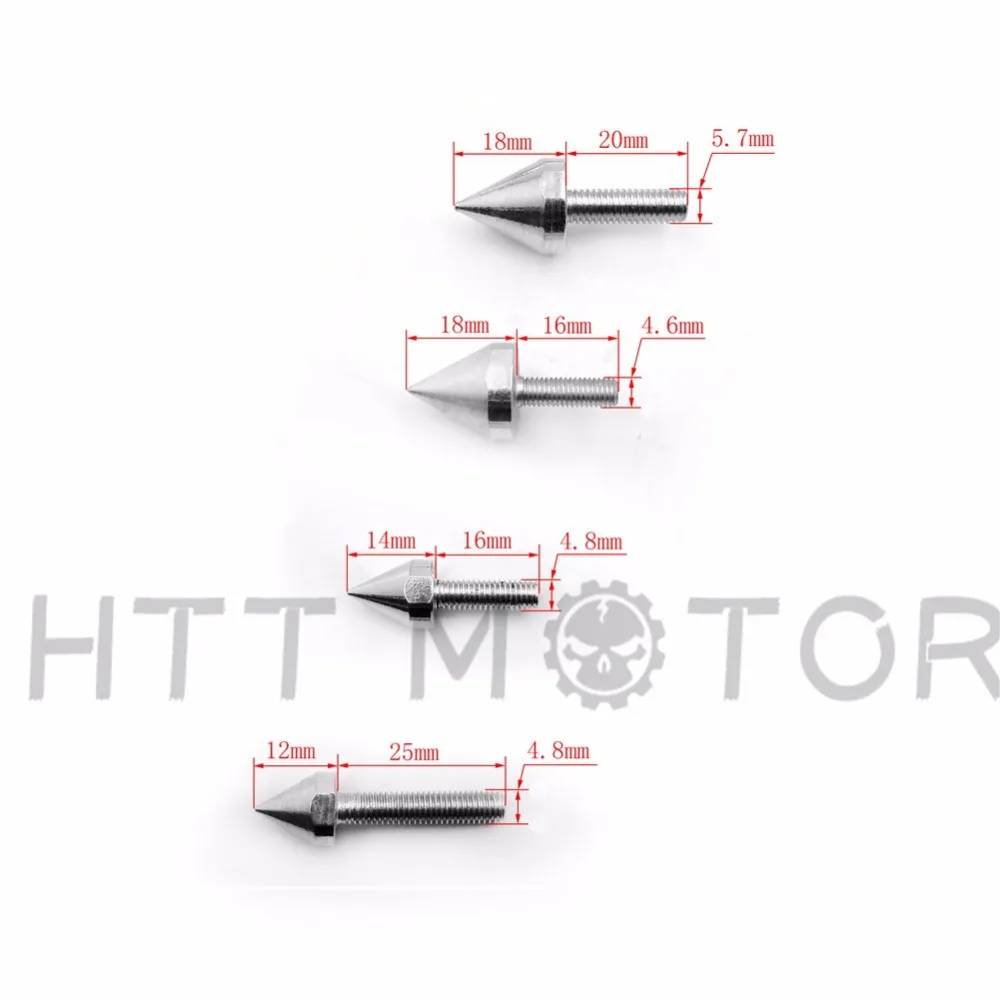 Aftermarket Free Shipping Motorcycle Parts Silver Spike Fairing Bolts