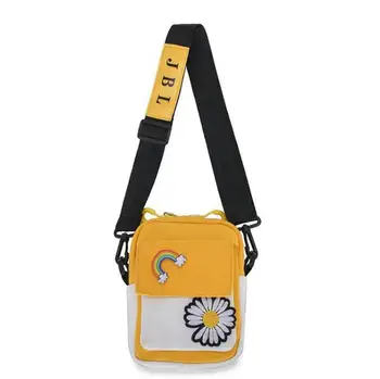 

Canvas small bag female bag 2020 pure color simple college student casual shoulder messenger bag girls crossbody shoulder bag