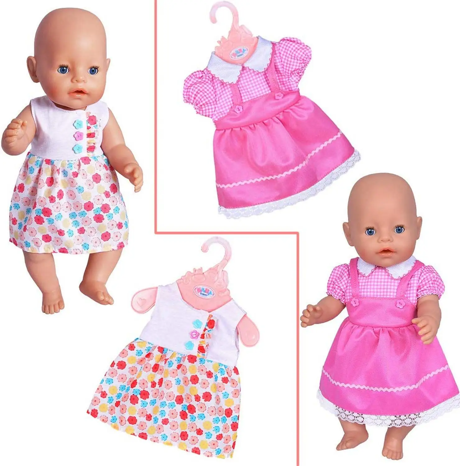 Fashion Clothes Suit Fit For 43cm Baby New Born Doll 17 Inch Dolls Clothes,Children best Birthday Gift