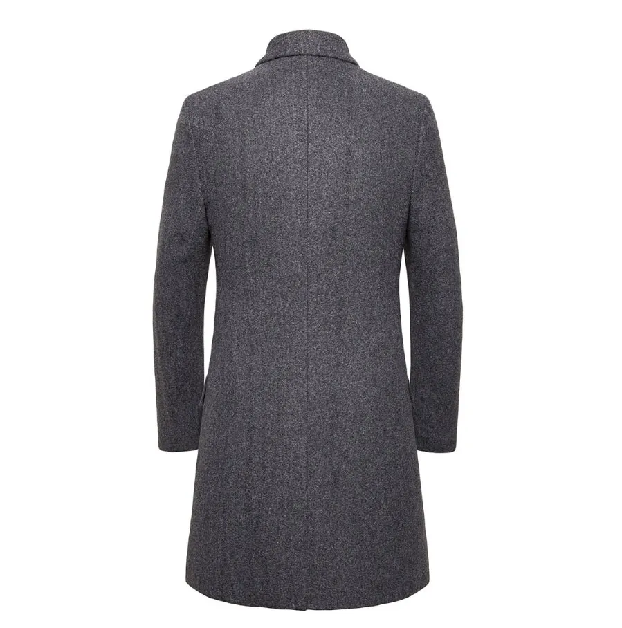 SUKIWML Тренч Homme новая одноцветная мужская длинная Куртка Осенние Длинные куртки и пальто зимнее пальто в британском стиле M-6XL
