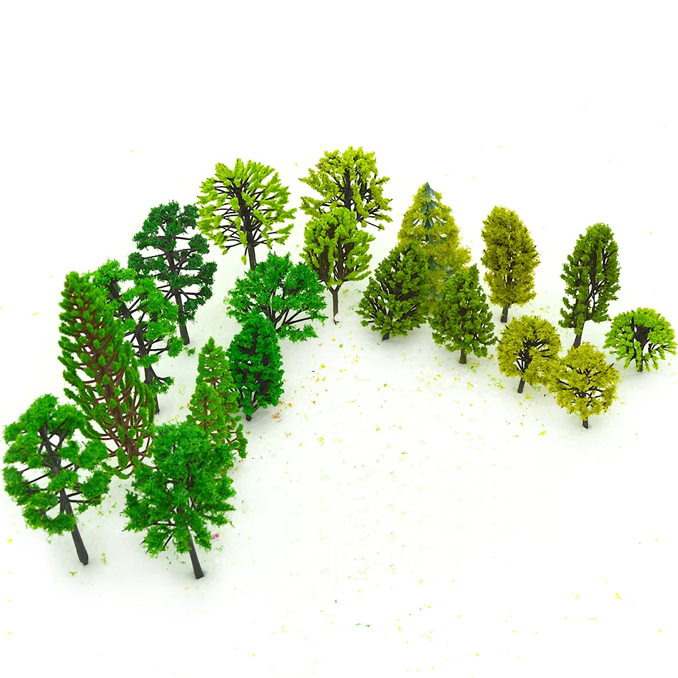 

30PCS 3-10cm Model Tree Toys ABS Plastic Miniature Sandtable Plants For Diorama Architecture Beautiful Scenery Making