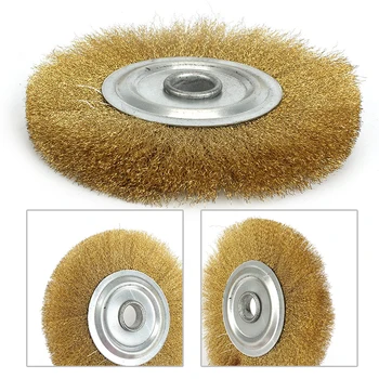 

5inch Pure Copper Wire Wheel Brass Brush For Bench Grinder Metal Polishing 1PCS