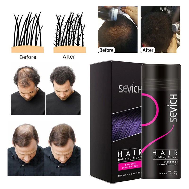 

Sevich Hair Fibers Keratin Thickening Building Thick Concealer Refill Thickening Hair Fiber Hair Growth Powder 25g Canned TSLM2