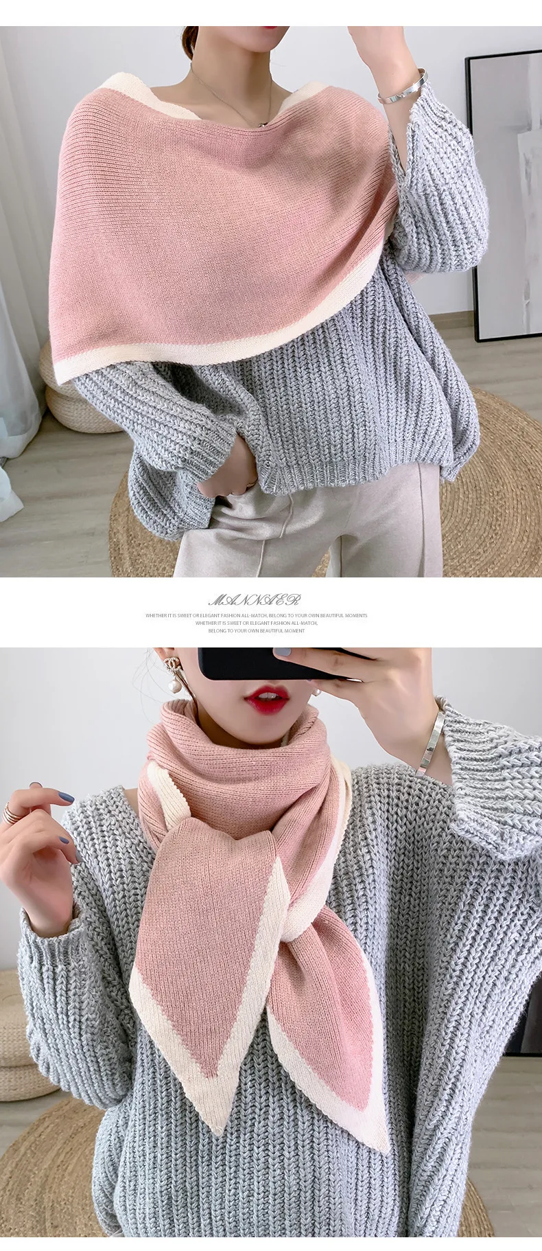New Winter Women Scarf Fashion Soft Cashmere Scarves For Lady Shawls Wrap Blanket Bandana Pashmina Female Foulard Poncho