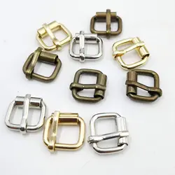 12 - Pack of 12mm Square Metal Roller Buckles - 12mm (Antique brass)