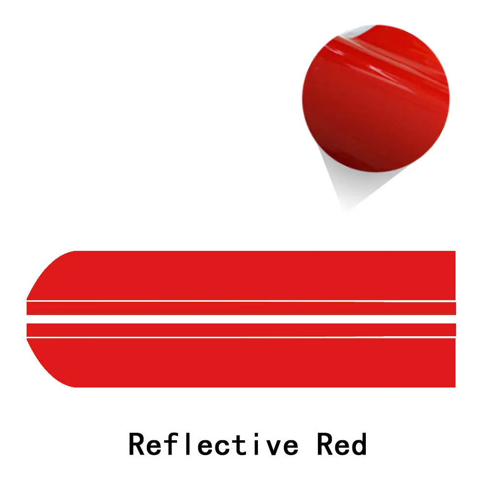 reflective red 2 предмета наклейка на капот двигателя крышка капота полоса Стикеры для MINI Cooper Contryman R60 F60 Clubman R55 F55 R56 F56 R58 R59 F54 R53 - Название цвета: reflective red