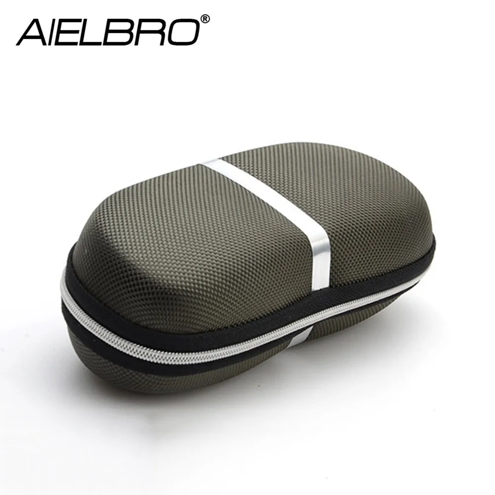 AIELBRO Super Pressure Resistance Zipper Clam Sunglasses Hard Case Portable Box Eye Glasses Storage Cover Shell Hard Case