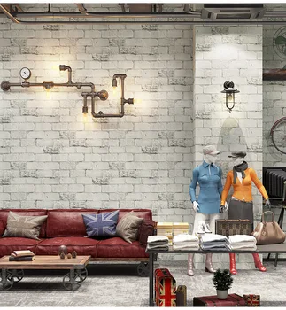 

10m waterproof PVC retro style white brick wallpaper for bedroom living room office kitchen wall papers home decor bedroom decor