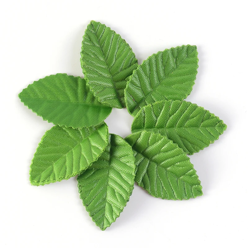 200pcs Green Tree Leaf Artificial Flower Leaves For Wedding Home Decoration Needlework