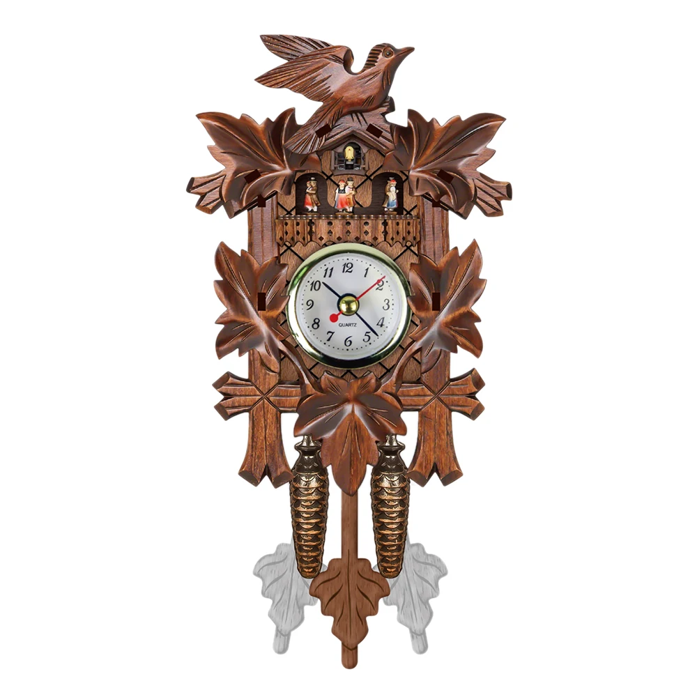 Настенные часы с кукушкой птица Будильник Деревянные подвесные часы для дома ресторана единорог, художественное украшение для Винтаж качели Гостиная