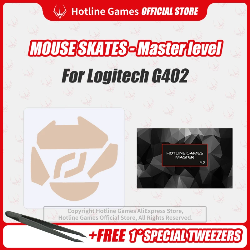 Hotline Games 4.0 Master Level Mouse Skates Feet Pad Replacement for Logitech G402 0.23mm/0.8mm Thickness | Компьютеры и офис
