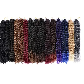 

Pervado Hair Water Wave Ombre Crochet Braids Bulk Synthetic Braiding Hair Extensions for African Women 15 Colors Available