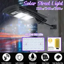 Smuxi 21000LM 120 W/240 W/360 W Солнечный уличный светильник 117/234/351 светодиодный уличный светильник ing безопасности лампа движения Сенсор пульт дистанционного управления IP65