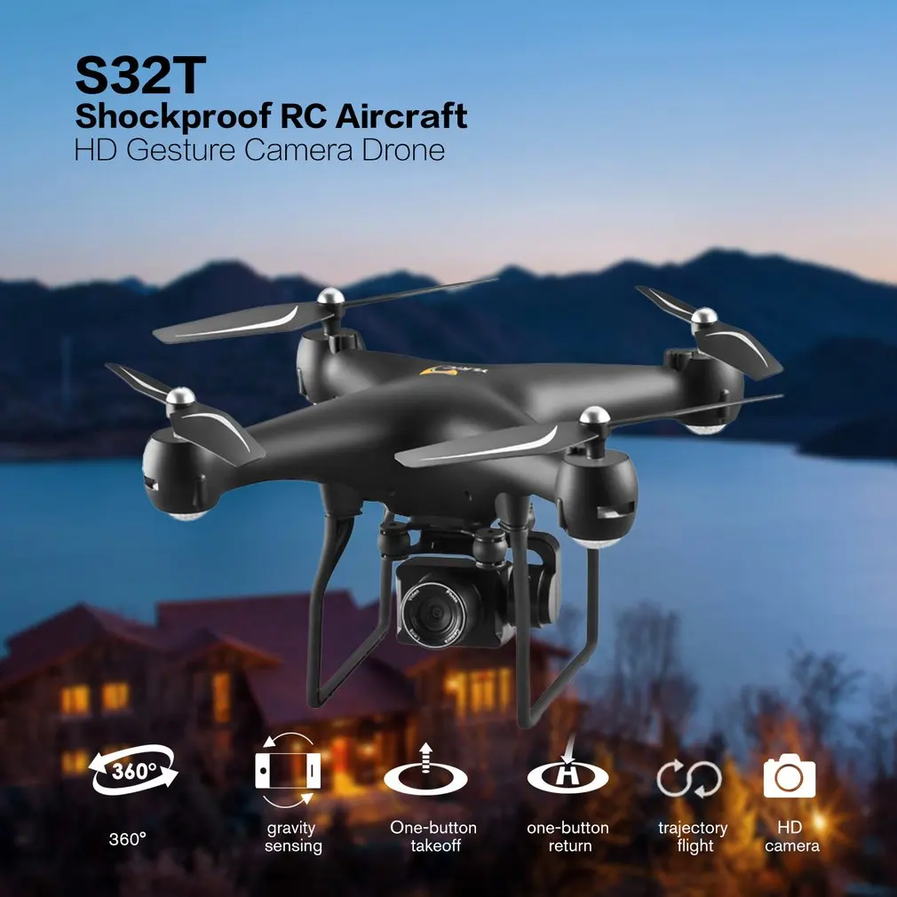 S32T ESC VR3D режим 360 градусов флип и рулон 480 P/1080 P ESC объектив долгий срок службы батареи HD жестовая камера Дрон ударопрочный RC самолет