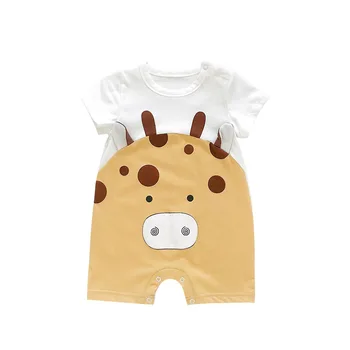 

Baby Infant Cartoon Print Romper Summer Newborn Baby Short Sleeve