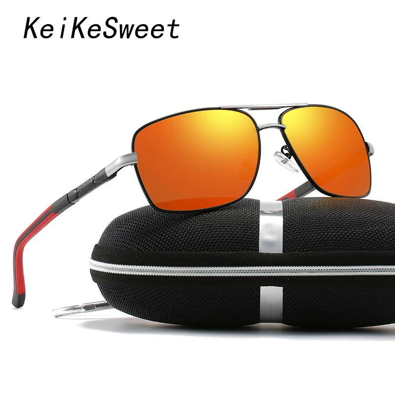 Мужские солнцезащитные очки KeiKeSweet брендовые дизайнерские поляризационные с