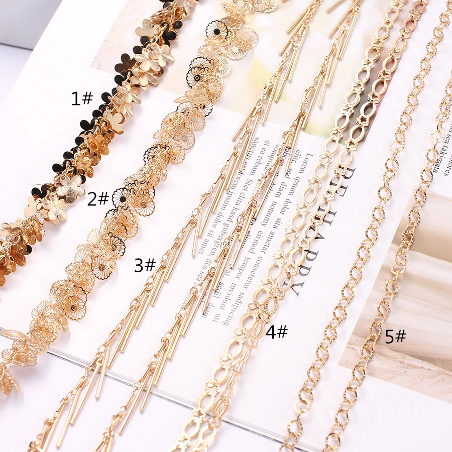 50 см/1 м/2 м/лот металлические медные украшения цепи звено позолоченные для висячих сережек ожерелье ювелирные изделия изготовление украшения для одежды