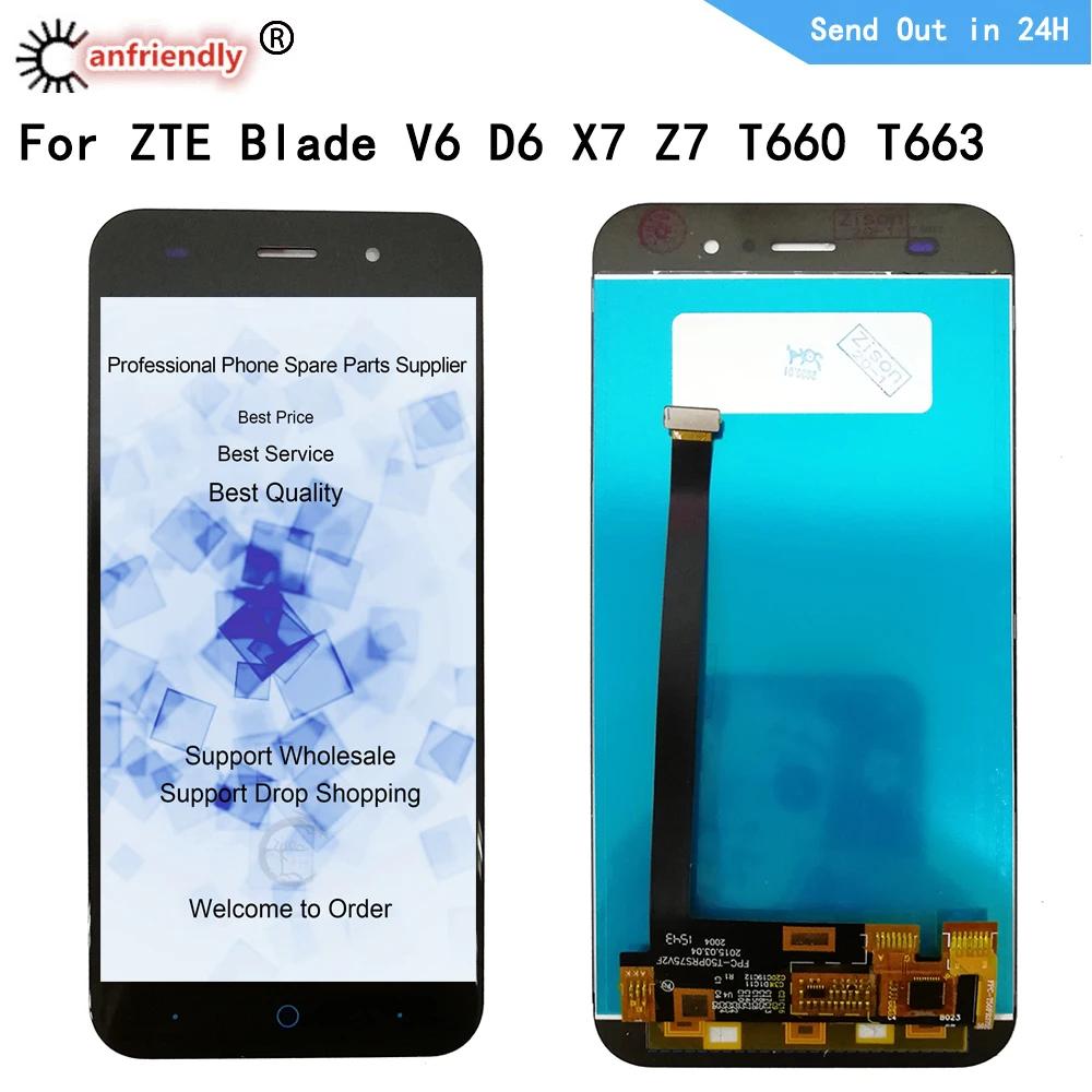 ЖК дисплей и сенсорный экран для ZTE Blade V6 D6 X7 Z7 T660 T663 дигитайзер в сборе стекло