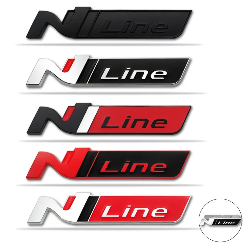 Car Front Grille Badge Emblem Sticker ​For HYUNDAI N LINE Veloster Genesis Azera Solaris ix35 i20 i30 i40 Tucson CRETA Santa | Автомобили