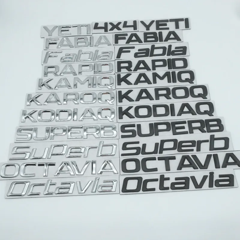 1 шт. Octavia Superb Быстрое FABIA KAMIQ KAROQ KODIAQ YETI скала 4X4 с автомобилями и надписями сзади