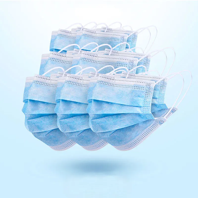 

50pcs Disposable Protective Mask 3 Layers Anti-Formaldehyde Antibacterial Dustproof Facial Cover Anti-virus Mask