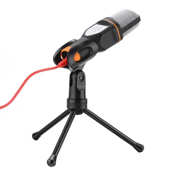 

3.5mm Jack Wired Microphone Studio Sound Recording with Tripod for PC Laptop Video Skype Chatting Gaming Podcast Recording