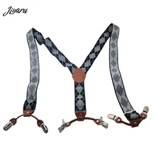 6 зажимов мужские подтяжки y-образные жаккардовые подтяжки эластичные регулируемые брюки пояс для подтяжек Bretelles Hommes для брюк