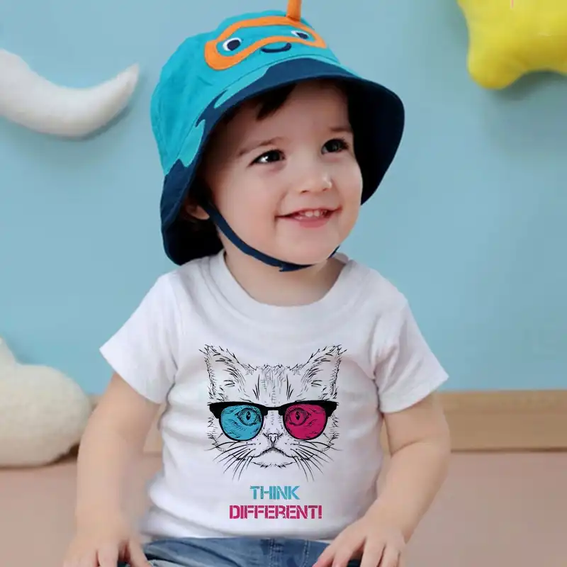 T Shirt Pour Bebe Fille En Coton Avec Un Beau Chat Mignon Hauts D Ete Pour Fille Aliexpress