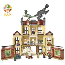 75930 1046 шт. мир Юрского периода Динозавр индораптор Rampage At Lockwood Estate игрушки для детей 10928 строительный блок подарок