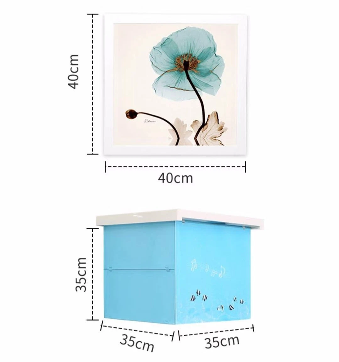 Складная коробка для хранения одежды, водонепроницаемая декоративная Фреска для ванной комнаты, украшение для туалета, украшение для дома, художественные настенные картины, украшение для ванной комнаты