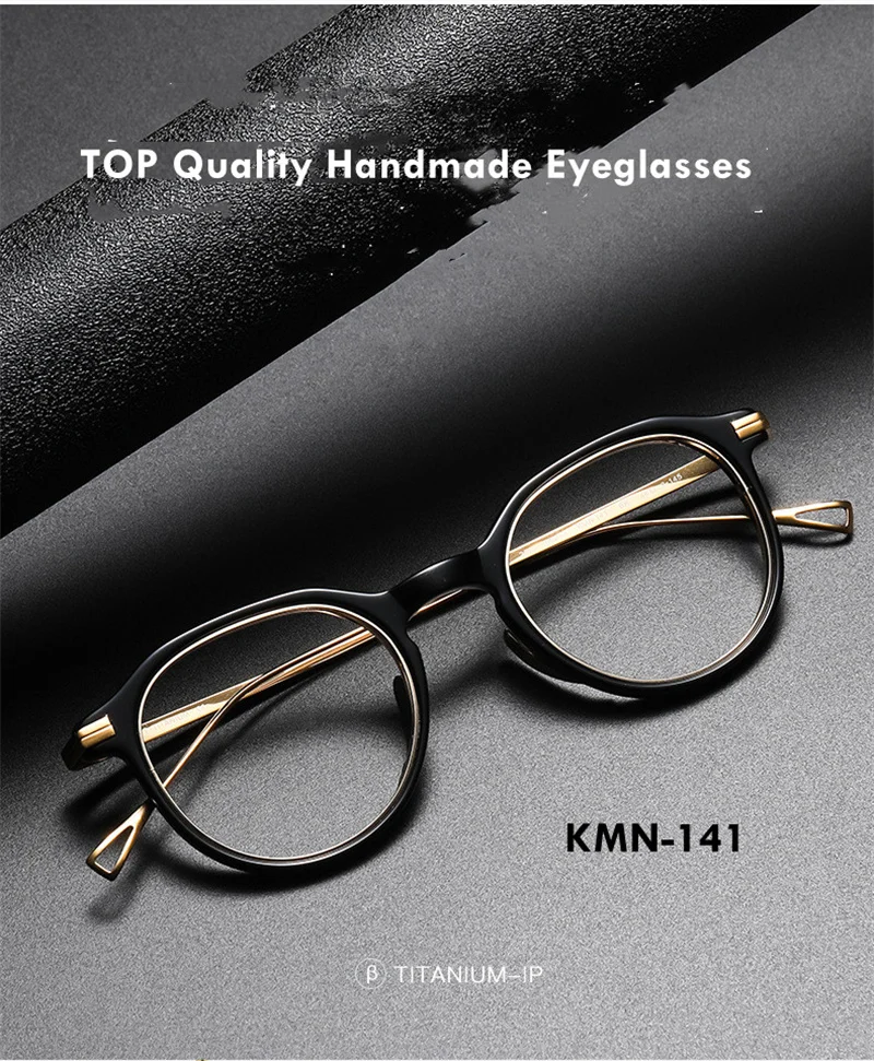 Japanese Handmade Retro Acetate Titanium Glasses Frame Optical Myopia