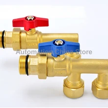 Трехходовой латунный шаровой клапан F typele двухголовый сепаратор воды 1620 2025 G" G3/4" подходит для воды, нефти и газа