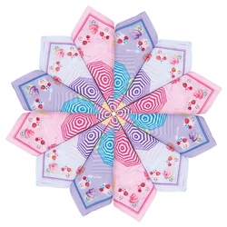 Lenço de algodão flor para menina crianças 1 conjunto