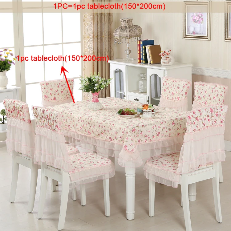 SFF 1pc-150x200cm Всесезонная скатерть, чехол на обеденный стул, противоскользящая Подушка с кружевным краем, чехол на стол, Пылезащитная скатерть, набор, декор для кухни - Цвет: SFF 1pc-150x200cm