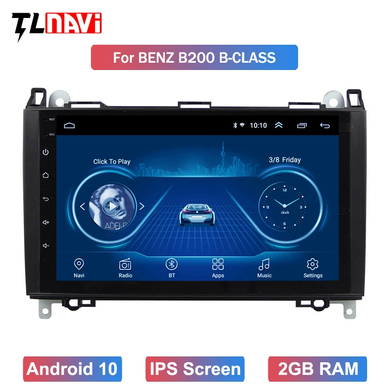 Автомобильный мультимедийный плеер Android 10 GPS Авторадио для Benz B W245 B150 B160 B170 B180 B200 B55