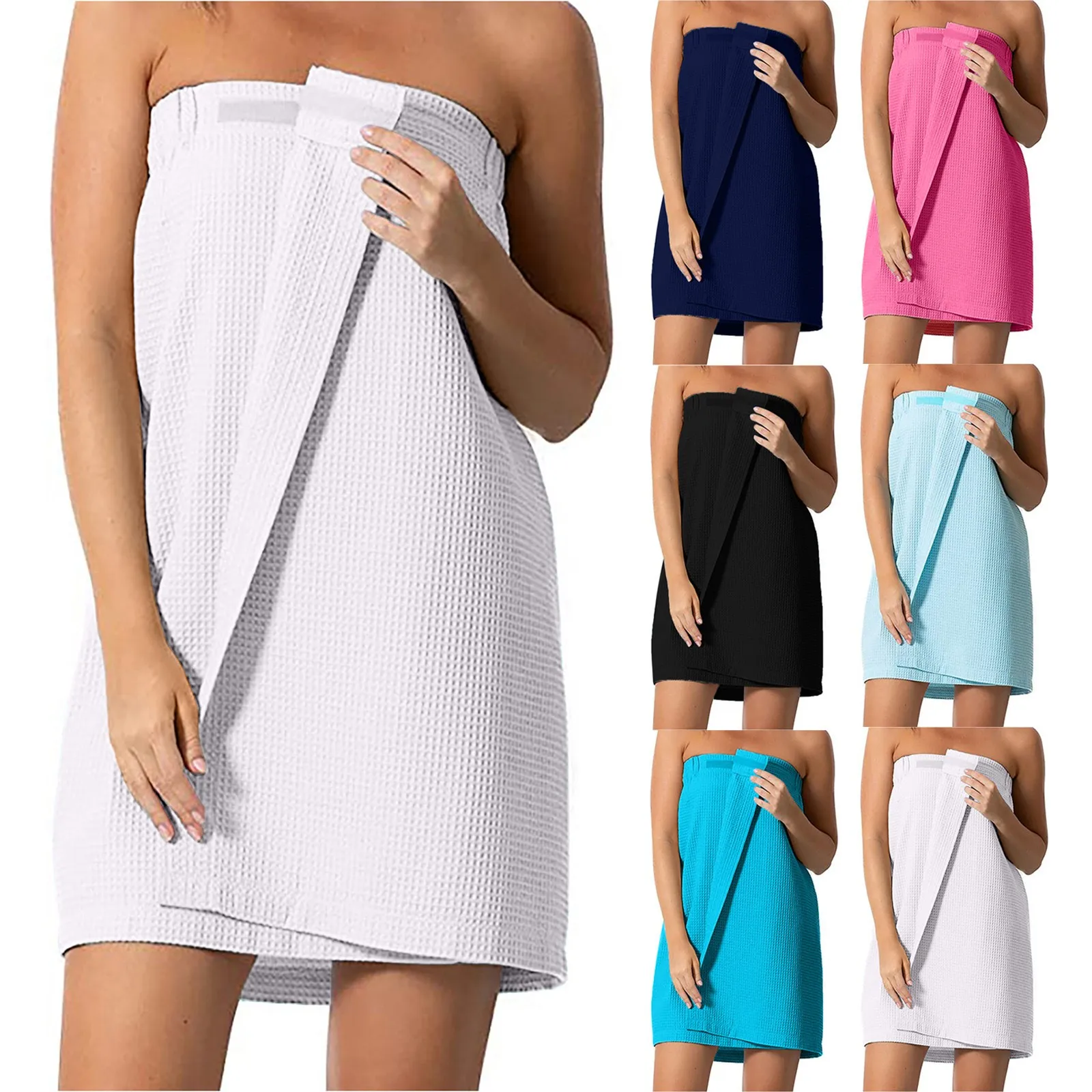 Ladies Bath Towel Women’s WaffleSPA Body Wrap With Adjustable Closure