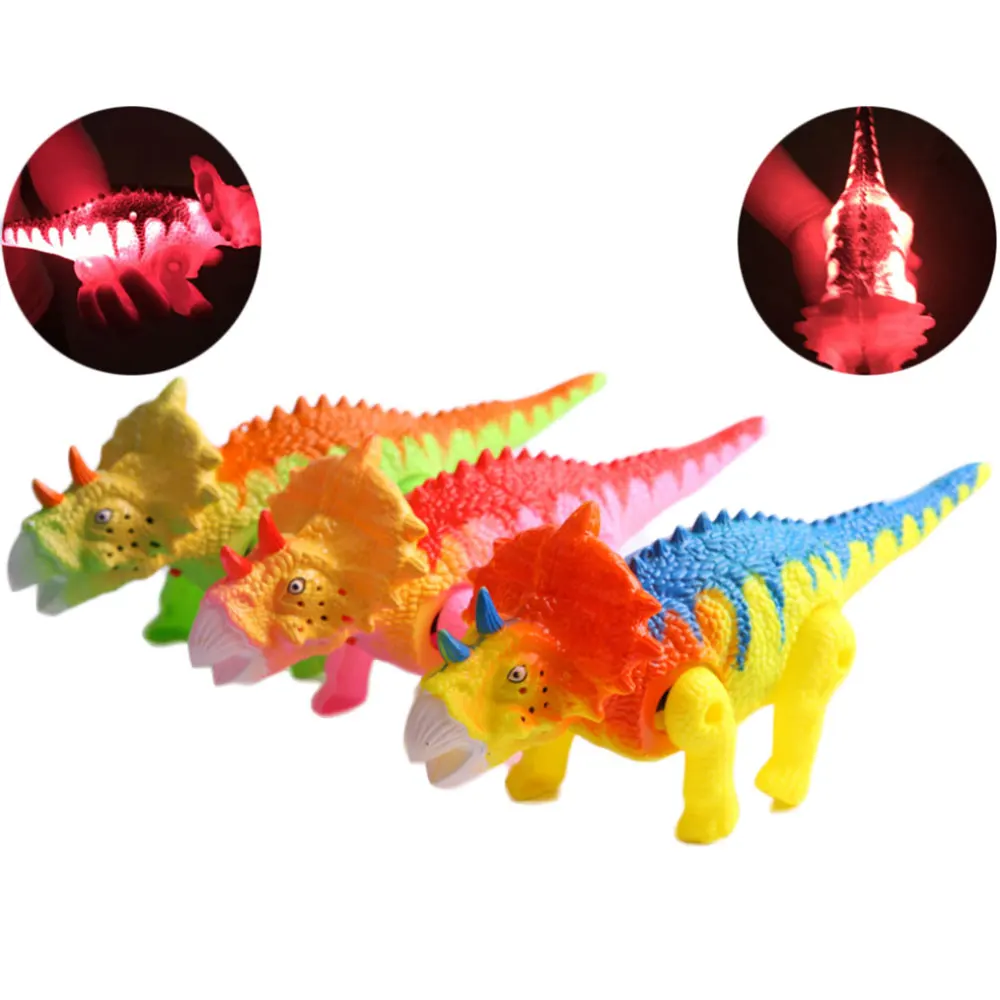 Новый электронный светильник динозавра со звуком, Электрический прогулочный светильник, вокальный поводок динозавра для детей, игрушки