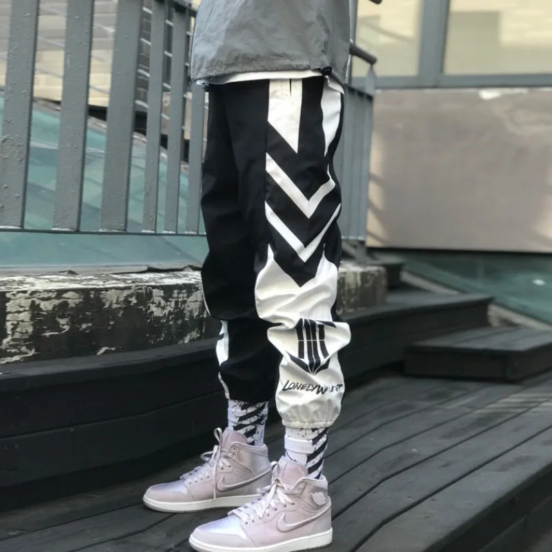 

National Trends Athletic Pants Men's Summer Thin Section Hip Hop Hiphop Loose-Fit Beam Leg Capri Pants Students Collusion Couple