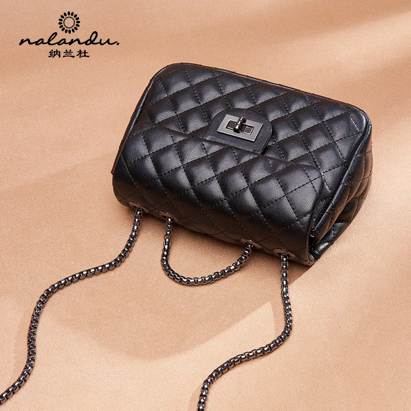 

Nalan Du Graceful WOMEN'S Leather Bags 2020 New Style Rhombus WOMEN'S Bag Cowhide Leather Single-shoulder Bag Shoulder Bag Women