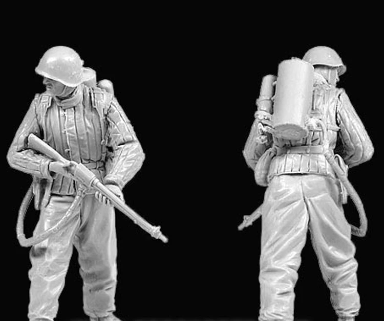 1/35 масштаб Неокрашенная смола фигура советская элита Коммандо 5 Коллекция фигурок фигурка