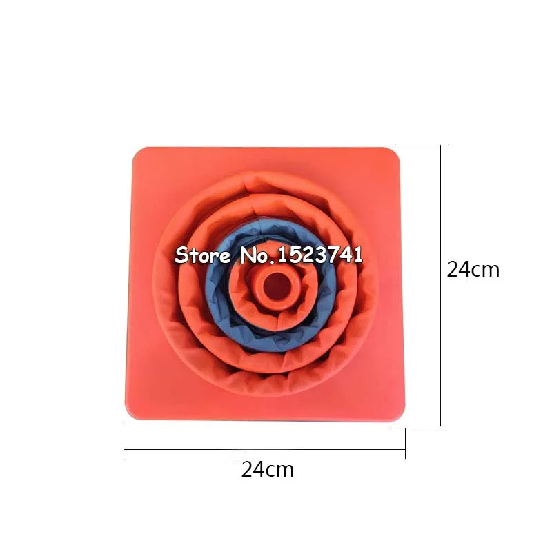 42cm Folding Road Safety Warning Sign Traffic Cone Orange Reflective Tape Support